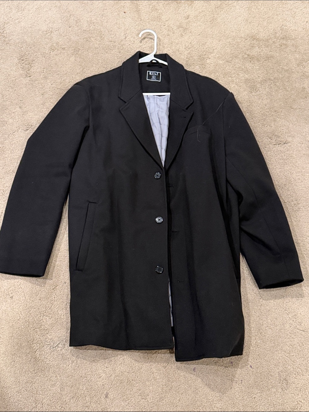 BYLT Basics Black Men's Pea Coat
